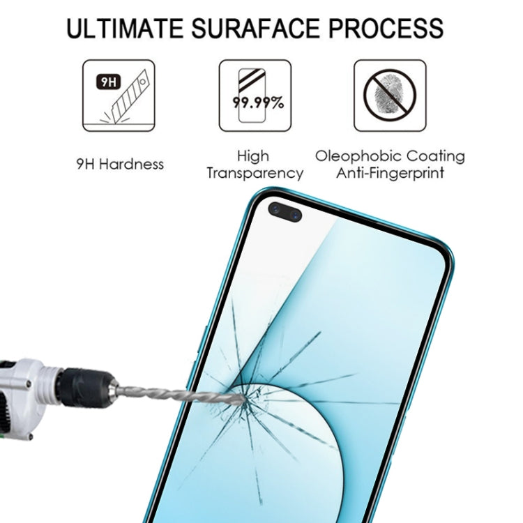 For OPPO Realme X50 Full Glue Full Screen Tempered Glass Film(Black)