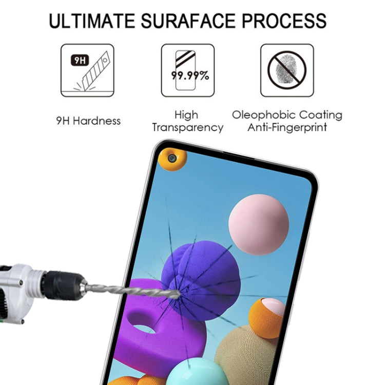 For Samsung Galaxy A21s Full Glue Full Screen Tempered Glass Film(Black)