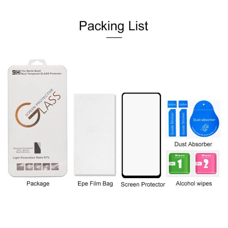 For Samsung Galaxy A21s Full Glue Full Screen Tempered Glass Film(Black)