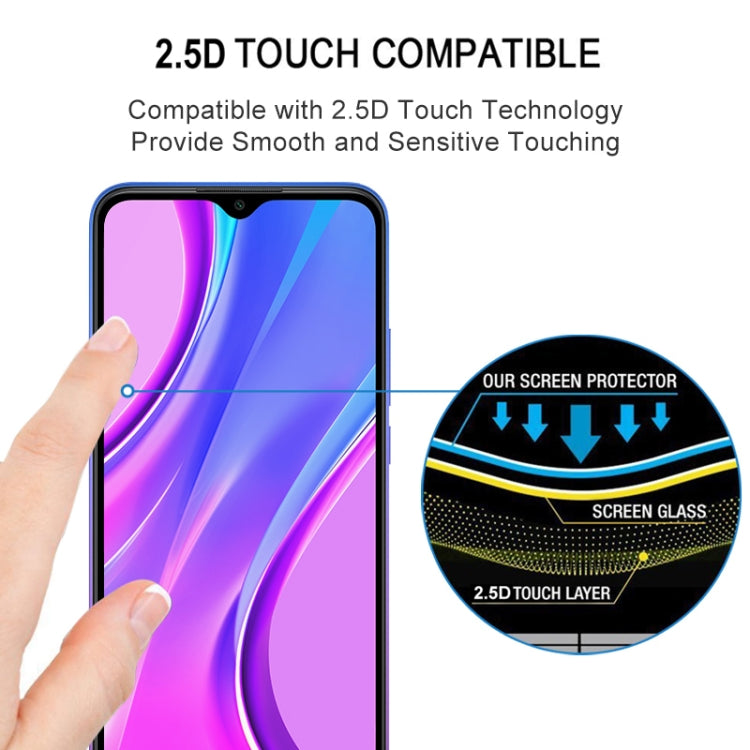 For Xiaomi Redmi 9 Full Glue Full Screen Tempered Glass Film(Black)