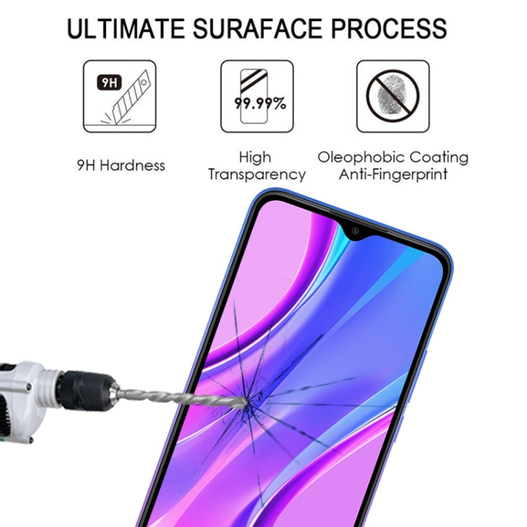 For Xiaomi Redmi 9 Full Glue Full Screen Tempered Glass Film(Black)