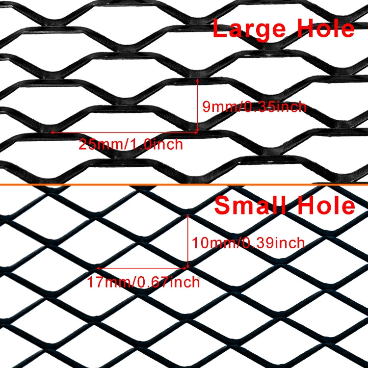 XH-6013 100x33cm Universal Car Grill Mesh Aluminum Alloy Grille Insert Bumper, Type: