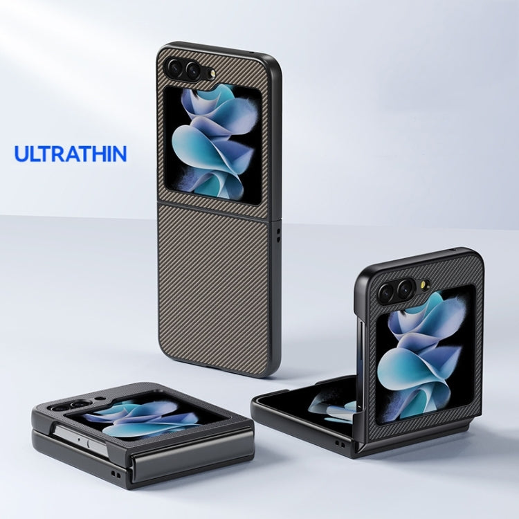 For Samsung Galaxy Z Flip6 Ultra-thin Carbon Fiber Texture Printing Phone Case