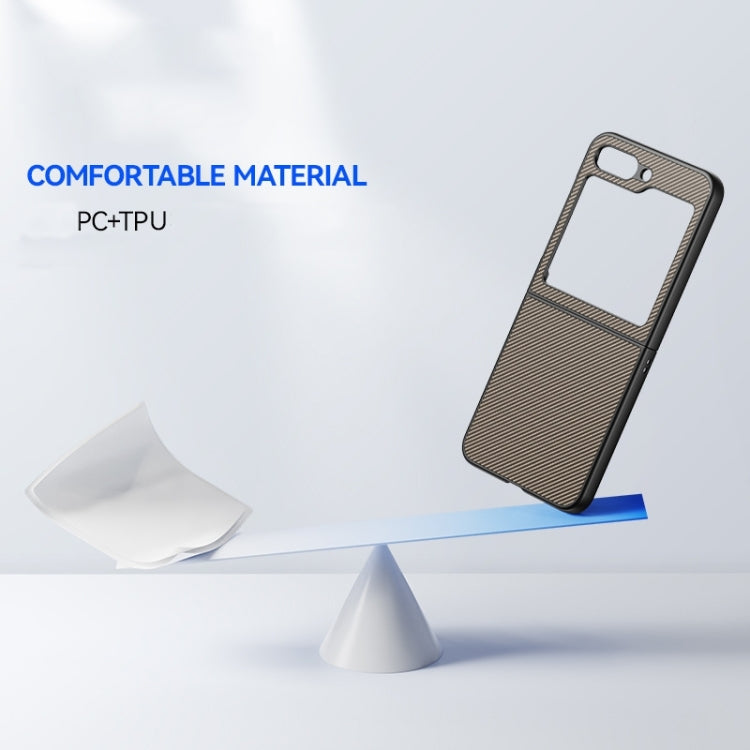 For Samsung Galaxy Z Flip6 Ultra-thin Carbon Fiber Texture Printing Phone Case