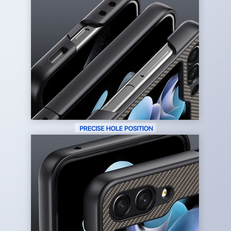 For Samsung Galaxy Z Flip6 Ultra-thin Carbon Fiber Texture Printing Phone Case