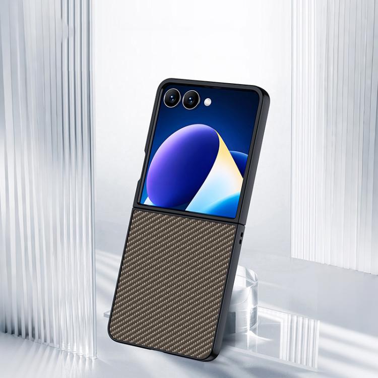 For Samsung Galaxy Z Flip7 Ultra-thin Carbon Fiber Texture Printing Phone Case