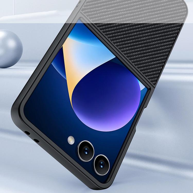 For Samsung Galaxy Z Flip7 Ultra-thin Carbon Fiber Texture Printing Phone Case