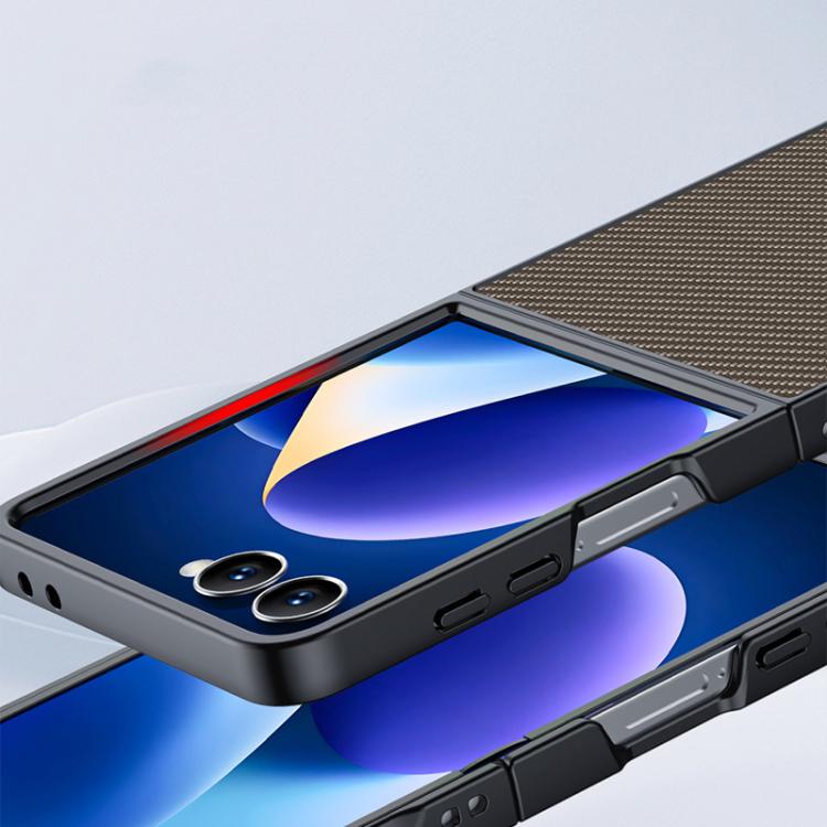 For Samsung Galaxy Z Flip7 Ultra-thin Carbon Fiber Texture Printing Phone Case