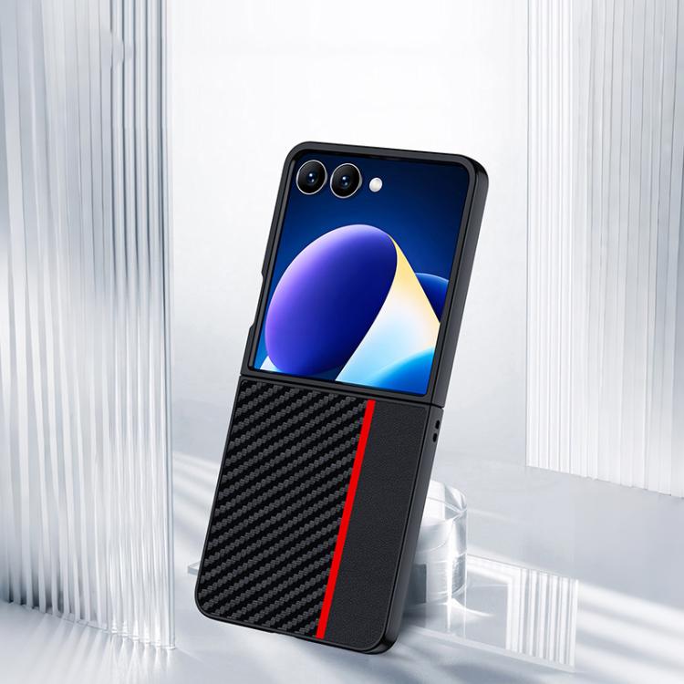 For Samsung Galaxy Z Flip7 Ultra-thin Carbon Fiber Texture Printing Phone Case