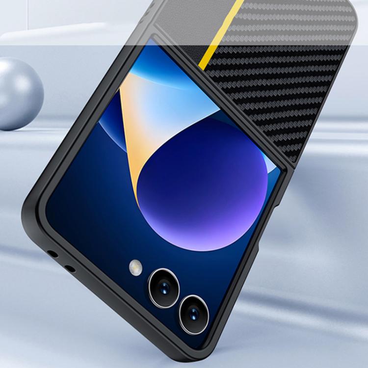 For Samsung Galaxy Z Flip7 Ultra-thin Carbon Fiber Texture Printing Phone Case