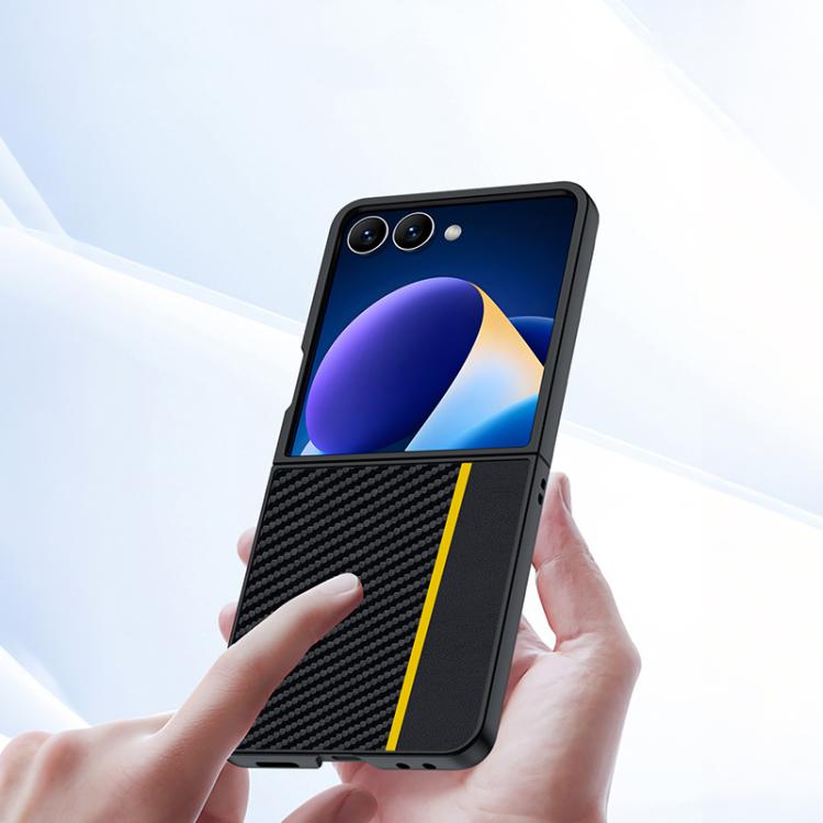 For Samsung Galaxy Z Flip7 Ultra-thin Carbon Fiber Texture Printing Phone Case