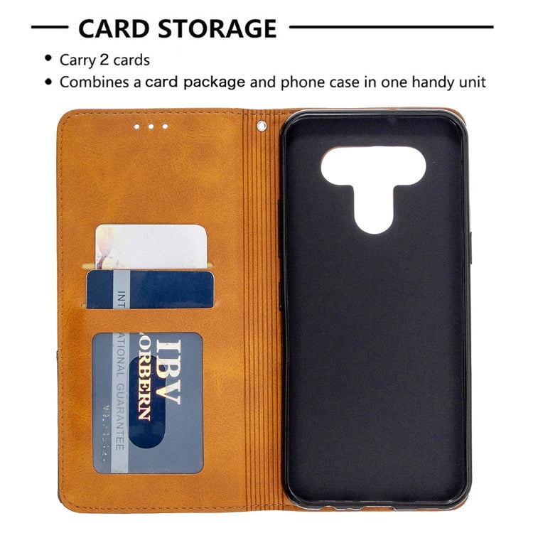 For LG K51 Rhombus Texture Horizontal Flip Magnetic Leather Case with Holder & Card Slots & Wallet