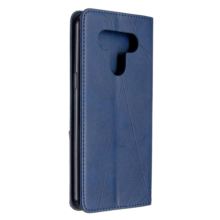 For LG K51 Rhombus Texture Horizontal Flip Magnetic Leather Case with Holder & Card Slots & Wallet