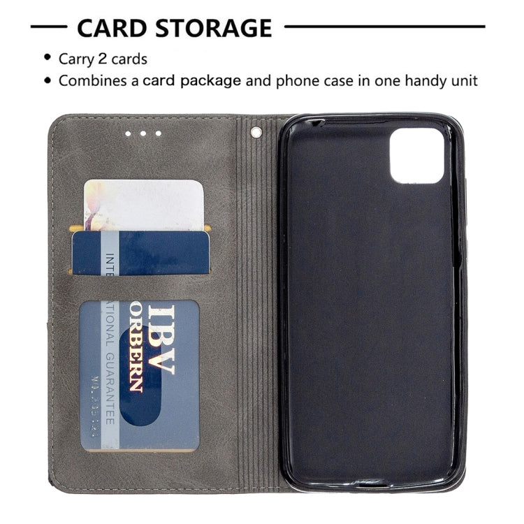 For Huawei Y5P / Honor 9S Rhombus Texture Horizontal Flip Magnetic Leather Case with Holder & Card Slots & Wallet