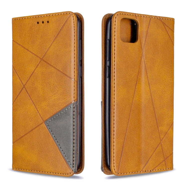 For Huawei Y5P / Honor 9S Rhombus Texture Horizontal Flip Magnetic Leather Case with Holder & Card Slots & Wallet