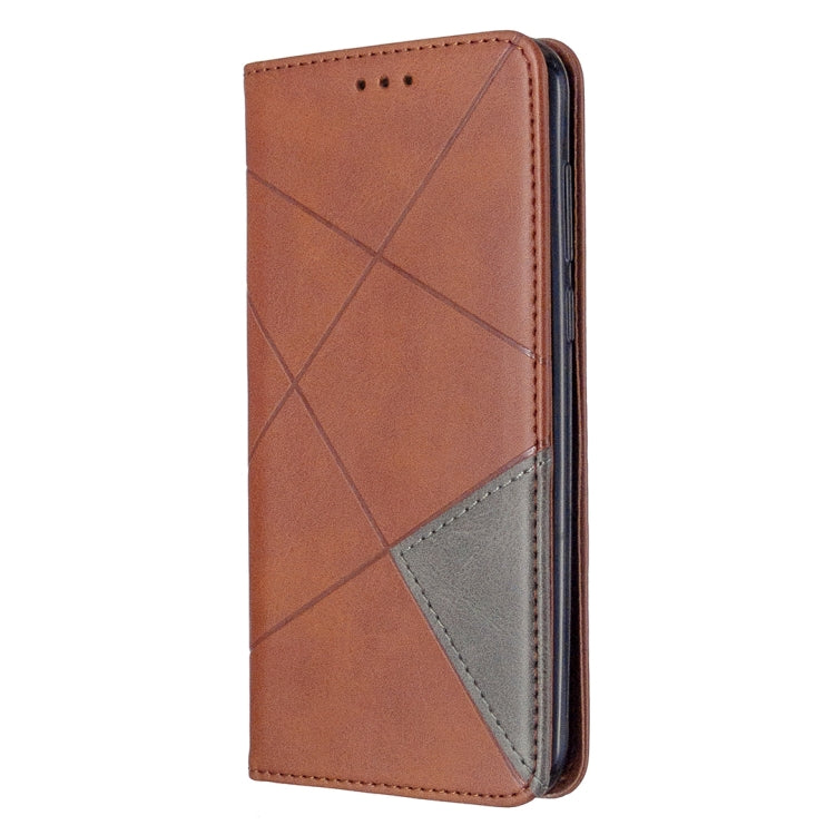 For Huawei Y5P / Honor 9S Rhombus Texture Horizontal Flip Magnetic Leather Case with Holder & Card Slots & Wallet