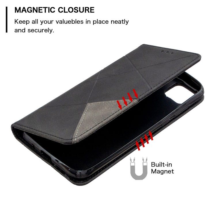 For Huawei Y5P / Honor 9S Rhombus Texture Horizontal Flip Magnetic Leather Case with Holder & Card Slots & Wallet