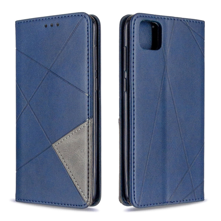 For Huawei Y5P / Honor 9S Rhombus Texture Horizontal Flip Magnetic Leather Case with Holder & Card Slots & Wallet