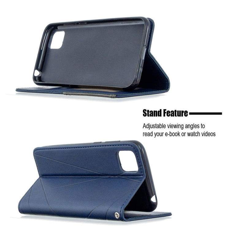 For Huawei Y5P / Honor 9S Rhombus Texture Horizontal Flip Magnetic Leather Case with Holder & Card Slots & Wallet