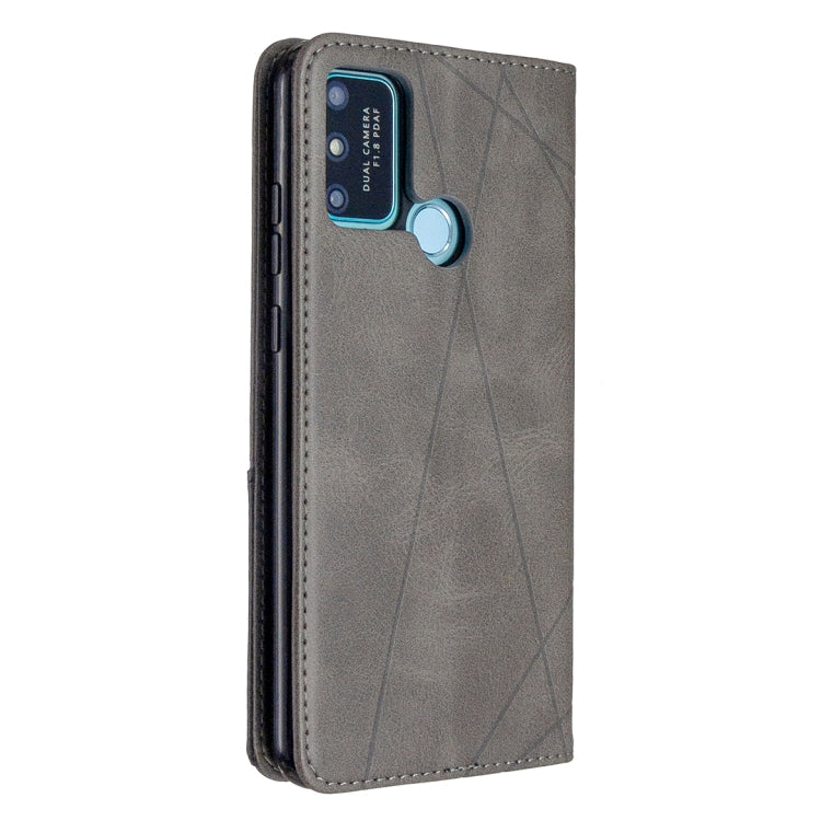 For Huawei Honor 9A Rhombus Texture Horizontal Flip Magnetic Leather Case with Holder & Card Slots & Wallet