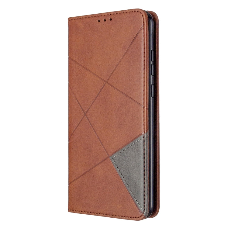 For Huawei Honor 9A Rhombus Texture Horizontal Flip Magnetic Leather Case with Holder & Card Slots & Wallet