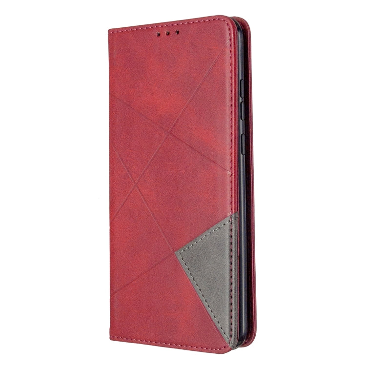 For Huawei Honor 9A Rhombus Texture Horizontal Flip Magnetic Leather Case with Holder & Card Slots & Wallet