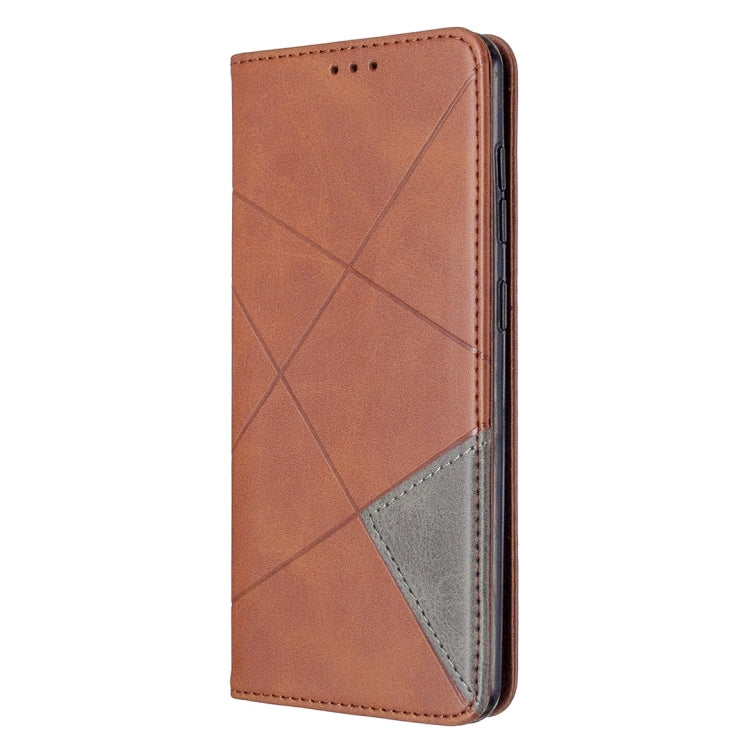 For Samsung Galaxy A31 Rhombus Texture Horizontal Flip Magnetic Leather Case with Holder & Card Slots & Wallet