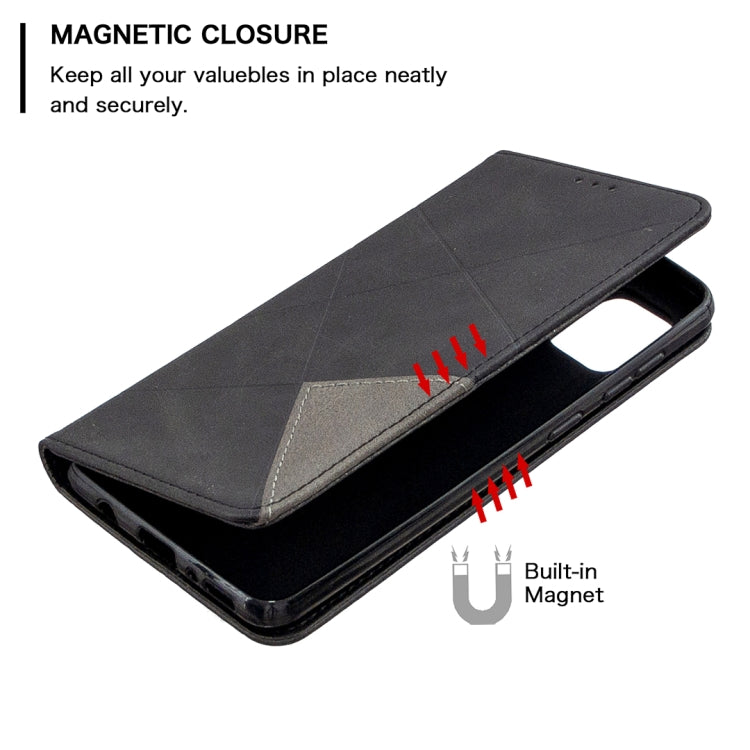 For Samsung Galaxy A31 Rhombus Texture Horizontal Flip Magnetic Leather Case with Holder & Card Slots & Wallet