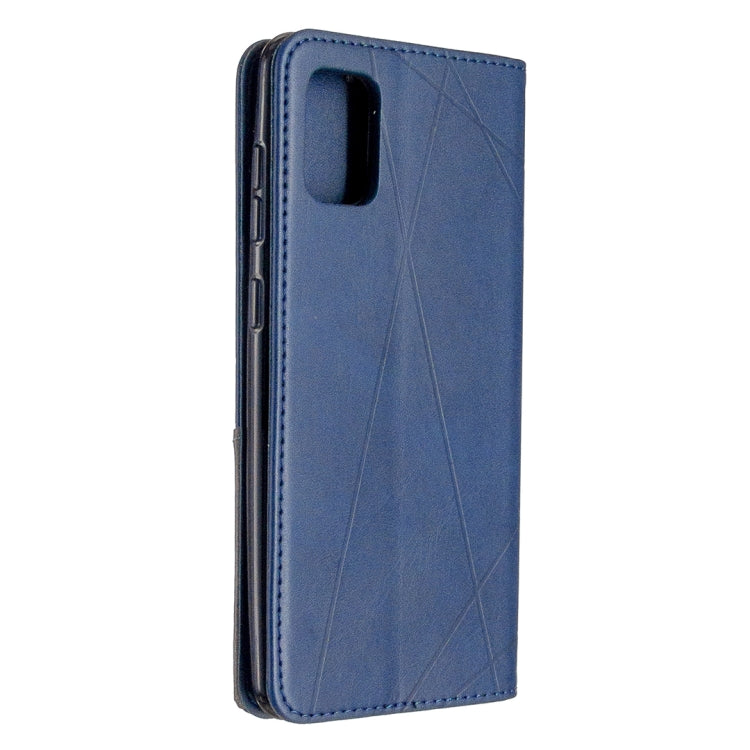 For Samsung Galaxy A31 Rhombus Texture Horizontal Flip Magnetic Leather Case with Holder & Card Slots & Wallet