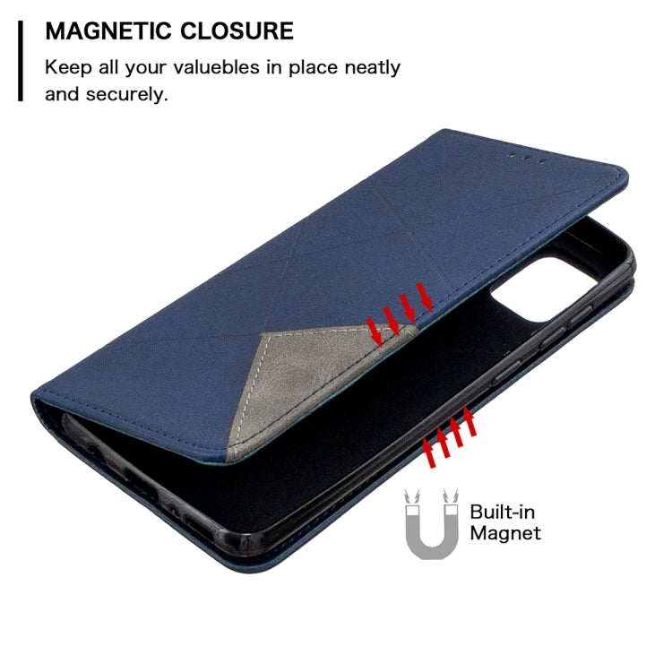 For Samsung Galaxy A31 Rhombus Texture Horizontal Flip Magnetic Leather Case with Holder & Card Slots & Wallet