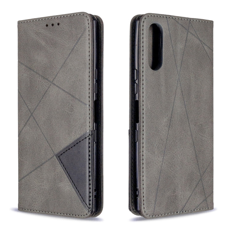For Sony Xperia L4 Rhombus Texture Horizontal Flip Magnetic Leather Case with Holder & Card Slots & Wallet