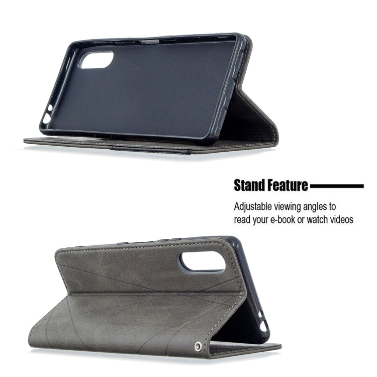 For Sony Xperia L4 Rhombus Texture Horizontal Flip Magnetic Leather Case with Holder & Card Slots & Wallet