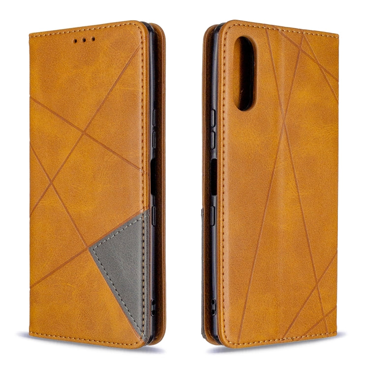 For Sony Xperia L4 Rhombus Texture Horizontal Flip Magnetic Leather Case with Holder & Card Slots & Wallet