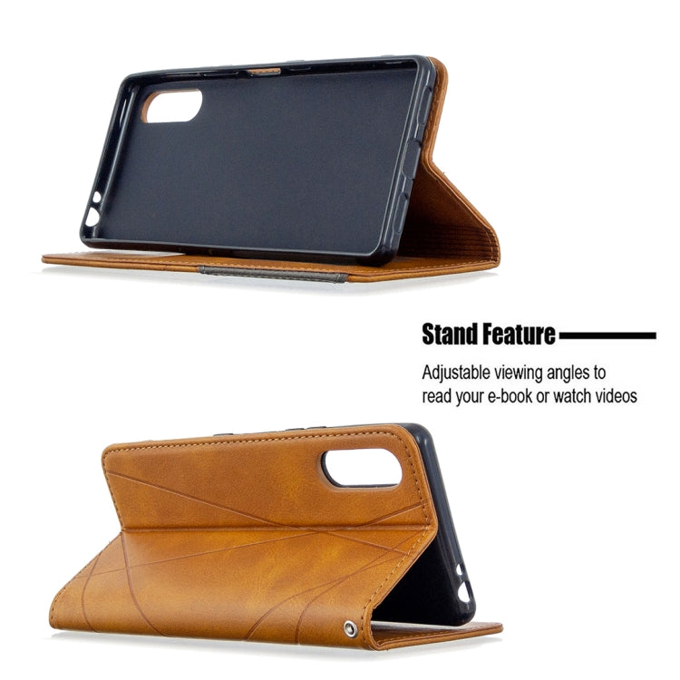 For Sony Xperia L4 Rhombus Texture Horizontal Flip Magnetic Leather Case with Holder & Card Slots & Wallet