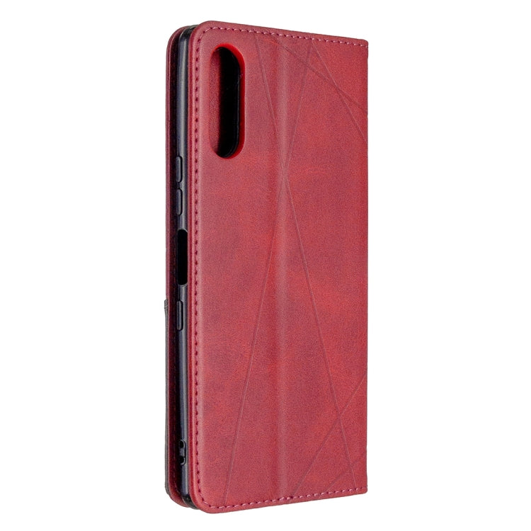 For Sony Xperia L4 Rhombus Texture Horizontal Flip Magnetic Leather Case with Holder & Card Slots & Wallet