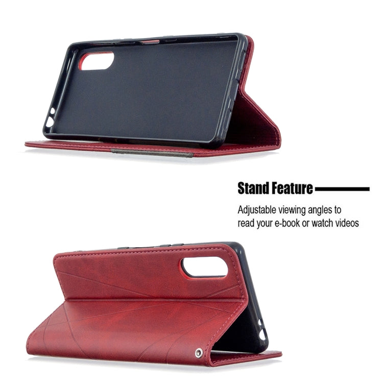 For Sony Xperia L4 Rhombus Texture Horizontal Flip Magnetic Leather Case with Holder & Card Slots & Wallet