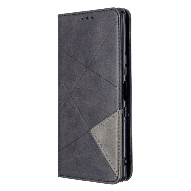 For Sony Xperia L4 Rhombus Texture Horizontal Flip Magnetic Leather Case with Holder & Card Slots & Wallet