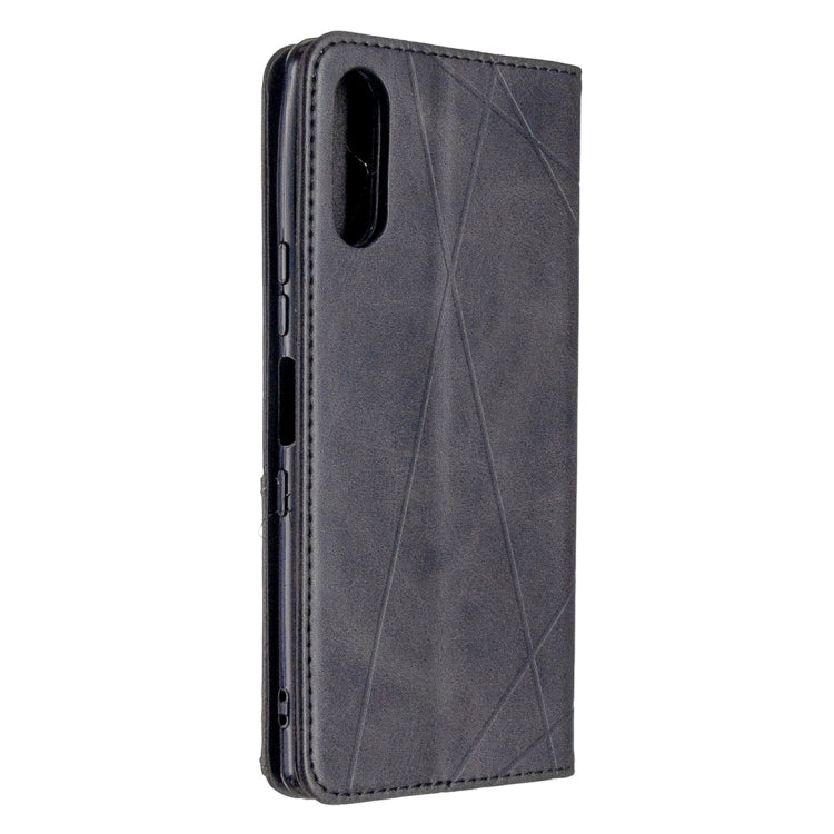For Sony Xperia L4 Rhombus Texture Horizontal Flip Magnetic Leather Case with Holder & Card Slots & Wallet