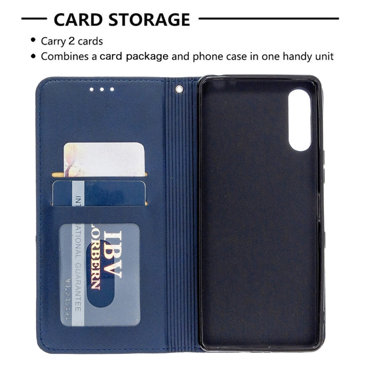 For Sony Xperia L4 Rhombus Texture Horizontal Flip Magnetic Leather Case with Holder & Card Slots & Wallet