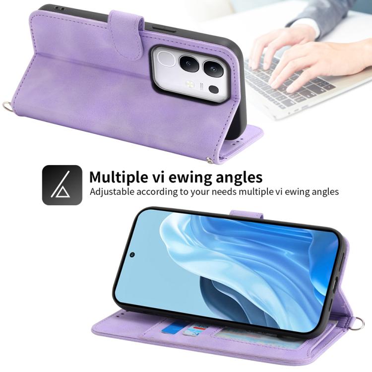 For vivo Y29 4G Skin Feel Flowers Embossed Wallet Leather Phone Case