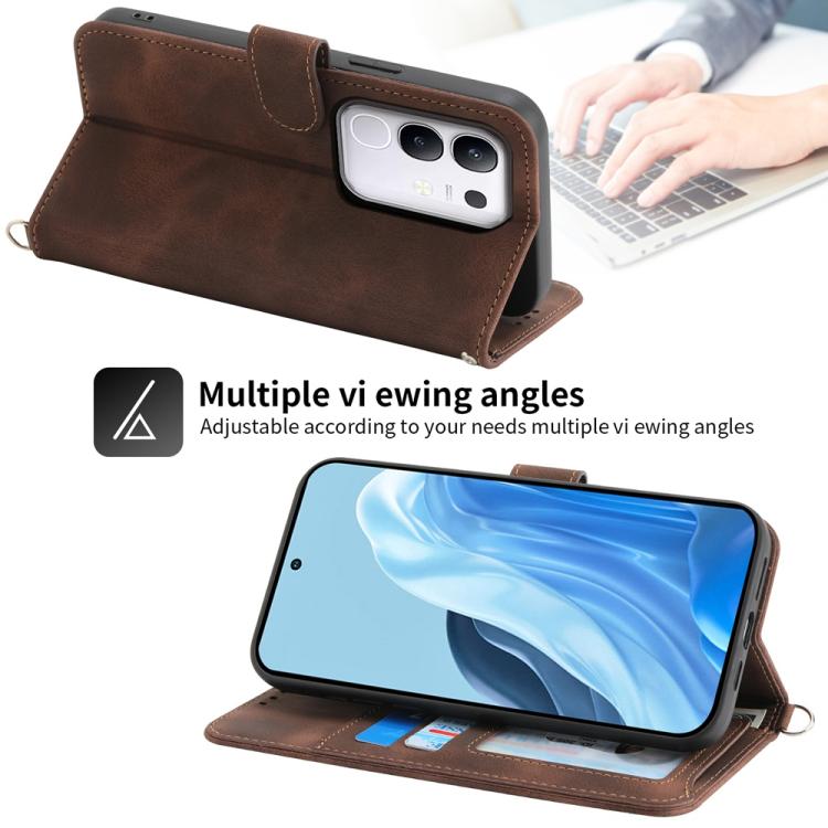 For vivo Y29 4G Skin Feel Flowers Embossed Wallet Leather Phone Case