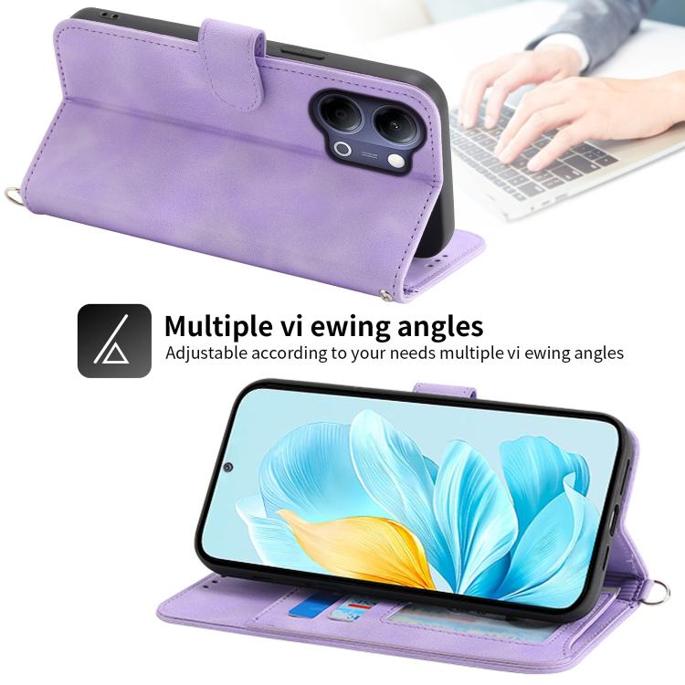 For vivo Y21 5G 2026 / Y05 4G Skin Feel Flowers Embossed Wallet Leather Phone Case