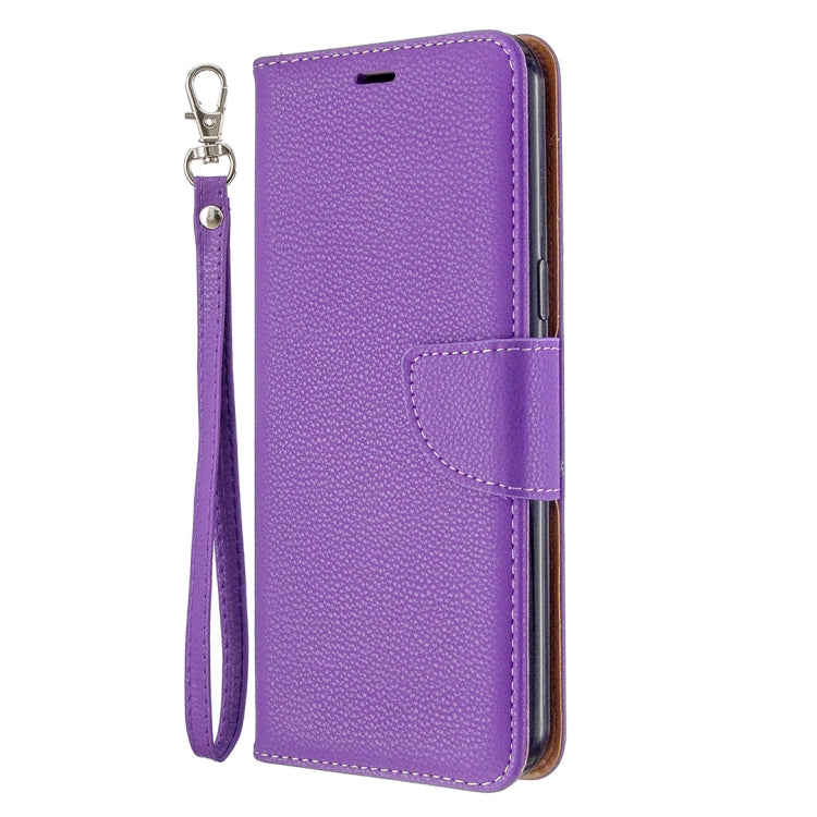 For LG K51 Litchi Texture Pure Color Horizontal Flip PU Leather Case with Holder & Card Slots & Wallet & Lanyard