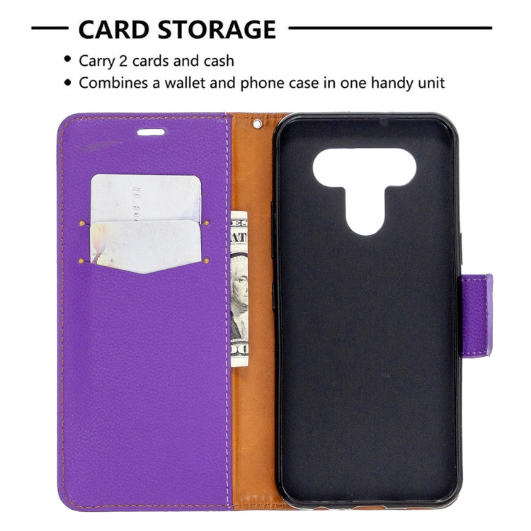 For LG K51 Litchi Texture Pure Color Horizontal Flip PU Leather Case with Holder & Card Slots & Wallet & Lanyard