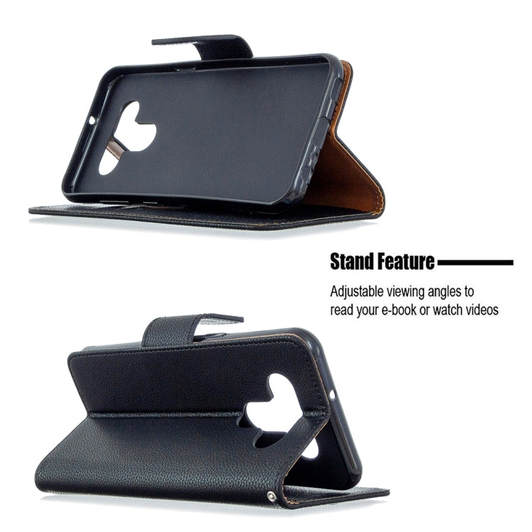 For LG K51 Litchi Texture Pure Color Horizontal Flip PU Leather Case with Holder & Card Slots & Wallet & Lanyard