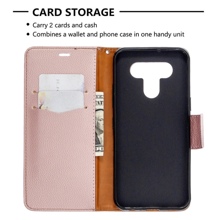 For LG K51 Litchi Texture Pure Color Horizontal Flip PU Leather Case with Holder & Card Slots & Wallet & Lanyard