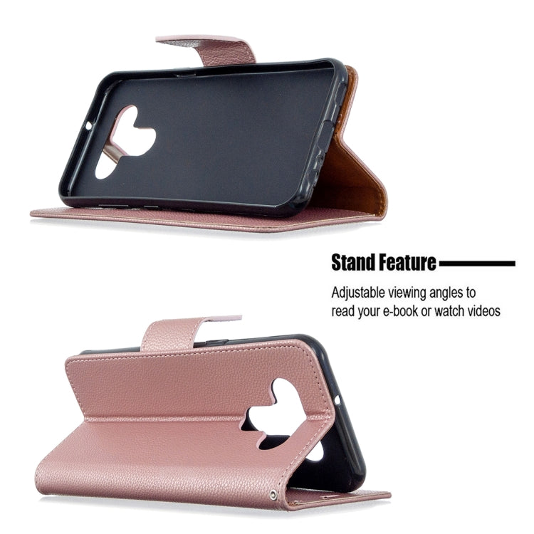 For LG K51 Litchi Texture Pure Color Horizontal Flip PU Leather Case with Holder & Card Slots & Wallet & Lanyard