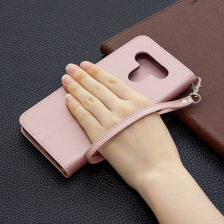 For LG K51 Litchi Texture Pure Color Horizontal Flip PU Leather Case with Holder & Card Slots & Wallet & Lanyard