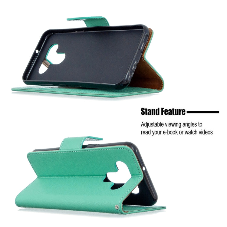 For LG K51 Litchi Texture Pure Color Horizontal Flip PU Leather Case with Holder & Card Slots & Wallet & Lanyard