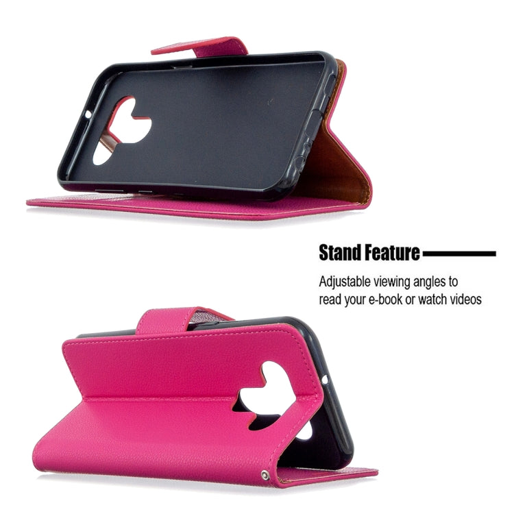 For LG K51 Litchi Texture Pure Color Horizontal Flip PU Leather Case with Holder & Card Slots & Wallet & Lanyard